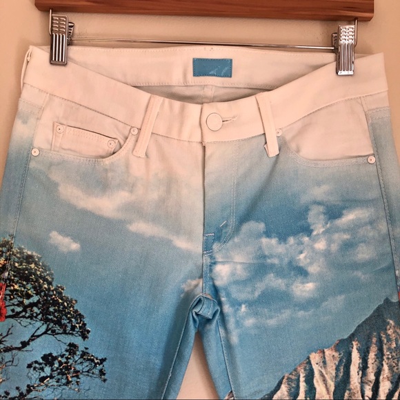 MOTHER Looker Skinny Ankle Crop Jeans Paradise 26 - Picture 7 of 16